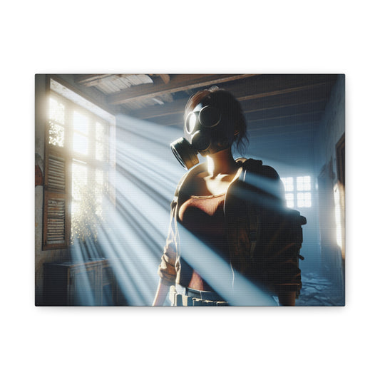 Gritty Urban Art Canvas, Modern Wall Decor, Unique Home Design, Gift for Gamers, Cool Office Artwork, Sci-Fi Aesthetic