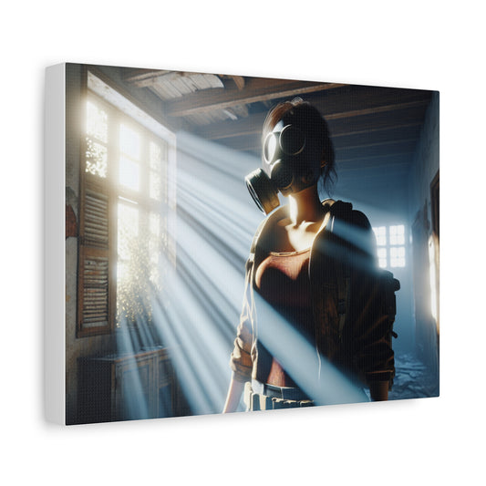 Gritty Urban Art Canvas, Modern Wall Decor, Unique Home Design, Gift for Gamers, Cool Office Artwork, Sci-Fi Aesthetic